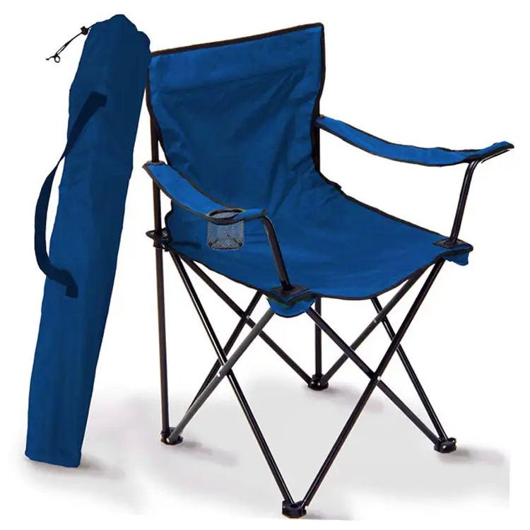 Vente en gros de chaises de plage pliantes légères et pliables en métal d'usine pour l'extérieur avec logo personnalisable