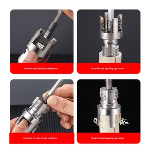PPR PVC Pipe Threading Tool Inner And Outer Thread Cutter Quick Dual Use Pipe Threader 1/2'' 3/4'' Threading Tool Tapping Tools - Product Image 4