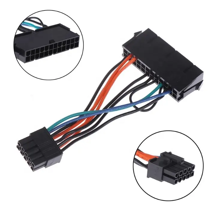 Hot販売24-Pin Femaleに10-Pin Male Adapter Power Supply Cable CordためLenovo 10PIN Motherboard 10センチメートル