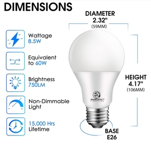 UL listelenen G9 için LED ampul 75 Watt eşdeğer gün ışığı 5000K olmayan kısılabilir E26 enerjik tarafından fotoğrafik aydınlatma için orta taban - Product Image 2