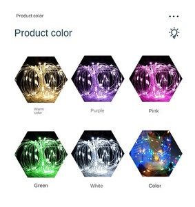 LED 33ft 100 LED Cadena de energía solar Halloween, luces de hadas cambiantes multicolores impermeables con panel solar 8 modos - Product Image 1