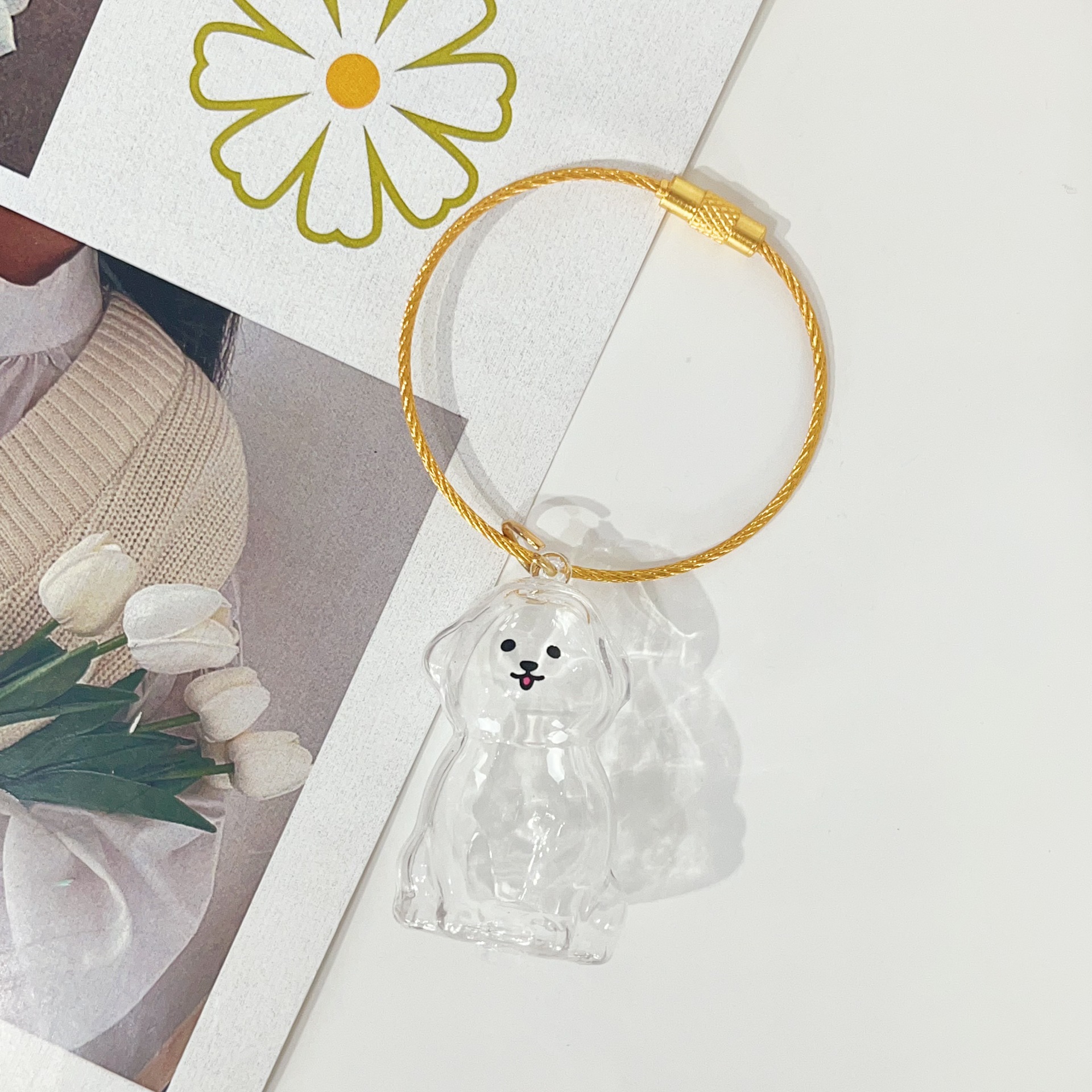 Bichon golden ring buckle
