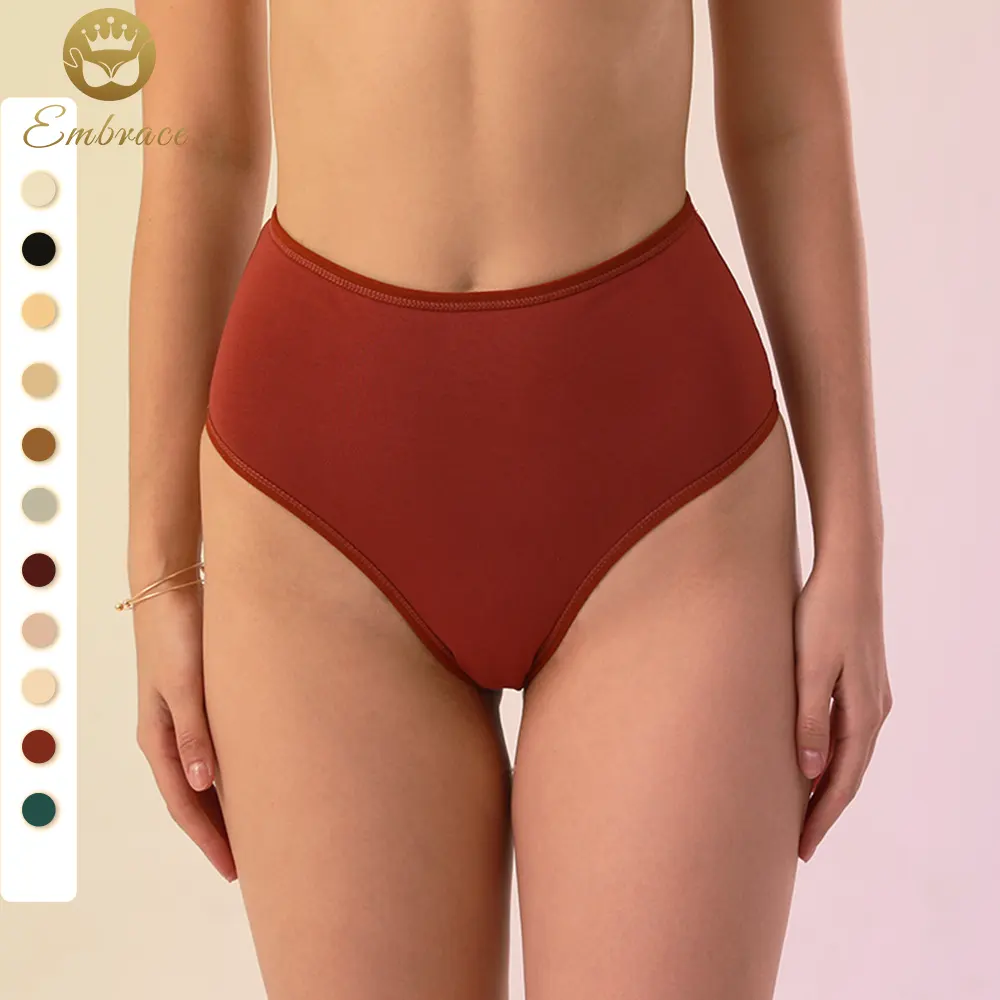 Tanga de algodón con punta de Camel para mujer, ropa interior, bragas