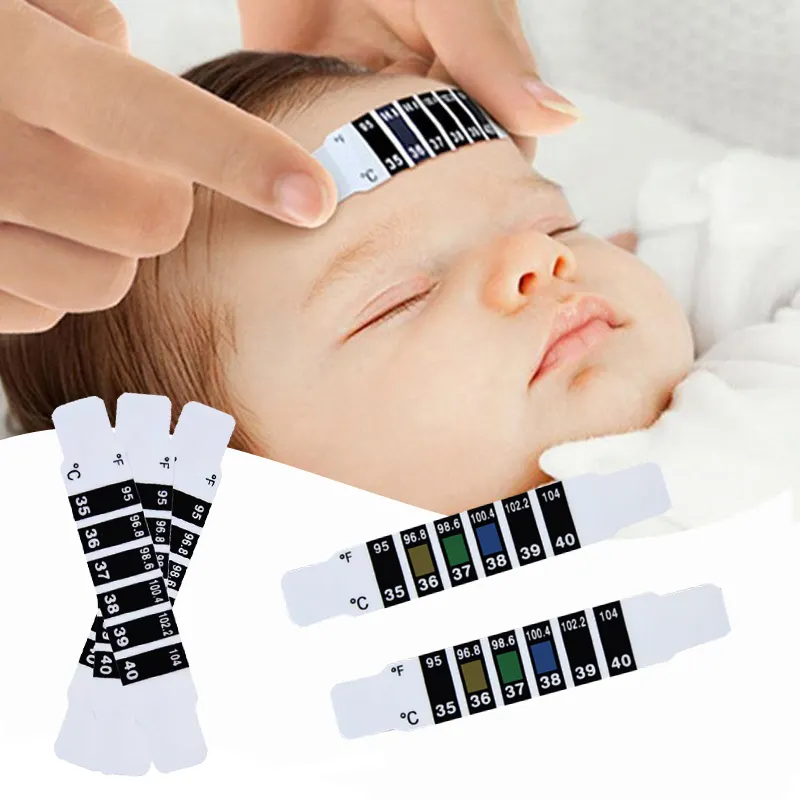 Fronte Head Strip termometro acqua latte termometro febbre corpo bambino bambino bambino Test temperatura Sticker cura del bambino