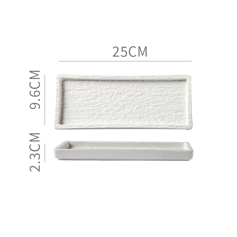 Plato rectangular de 10 pulgadas - blanco