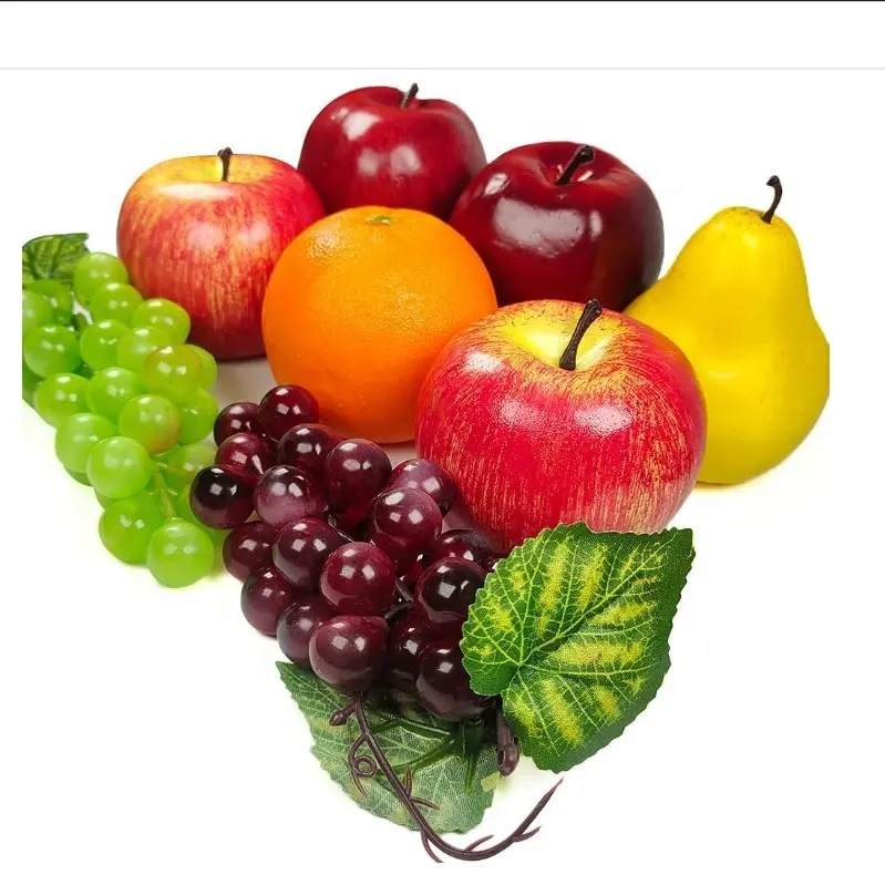 Realistische künstliche Schaum Dekor Früchte lebensechte dekorative Lebensmittel Set