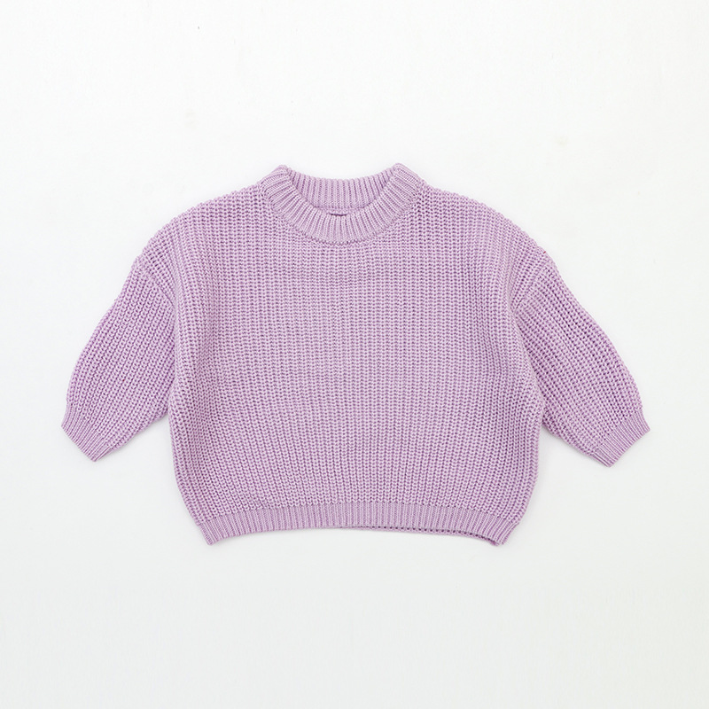 Lavender Toddler Knit Sweater