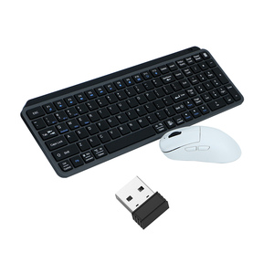 Juego de teclado y ratón inalámbricos, perfil bajo, escritura silenciosa precisa fluida, teclas de tijera, compatible con PC, Linux, Chrome, Mac - Product Image 1