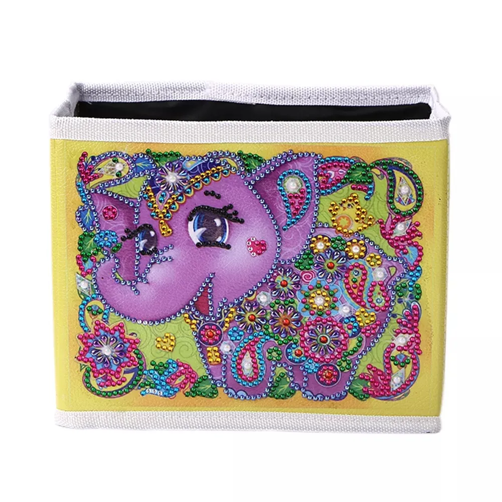 DIY foldable cartoon animal Diamond Painting Storage Box Sundries Organizer Bins for Home Storage and Organization