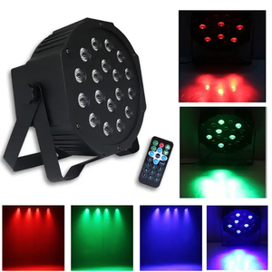 RGBW 4 in 1 düz 18 adet X 3W Led Lar işık DMX512 kontrol modeli renk efekti disko sahne müzik parti DJ kulübü için hediye kutusu ile - Product Image 2