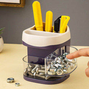工具箱多功能家用五金小螺丝小工具旋转储物盒收纳盒 - Product Image 4
