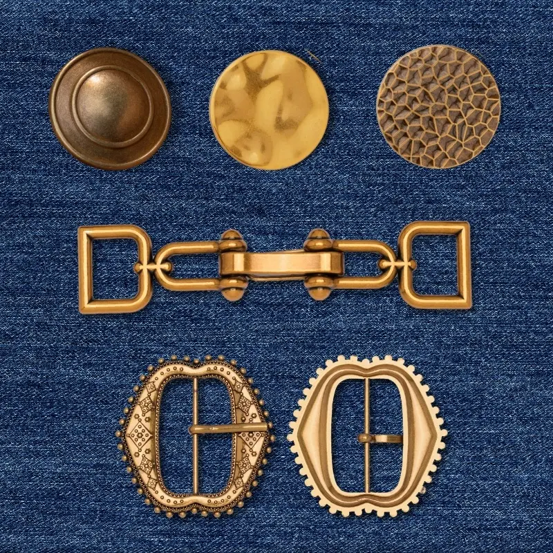 Denim Vintage Old Gold Accessoires 90's Boutons