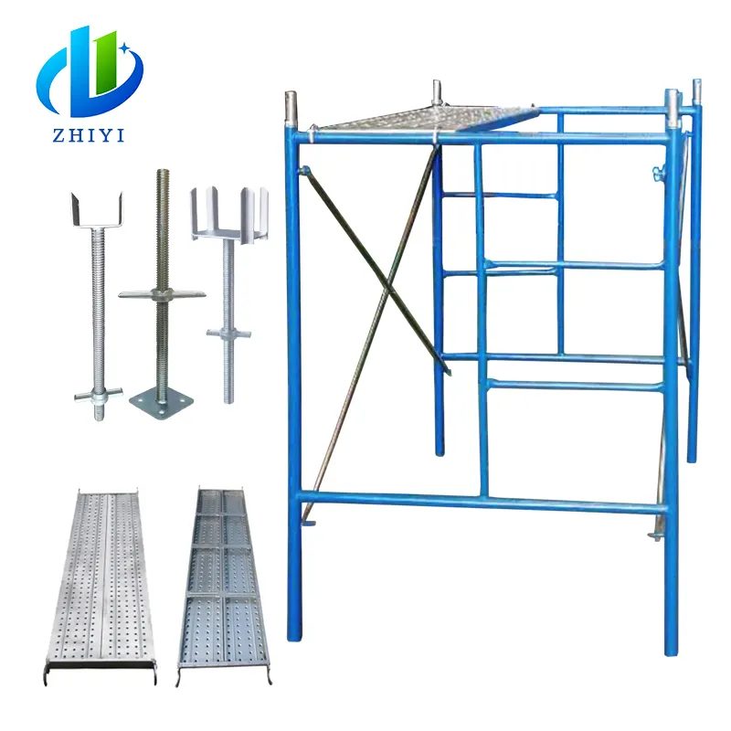 Sistema de andamio de construcción, barra cruzada de andamio de bloqueo rápido de acero mason h para trabajo de pintura de 15 metros de alto