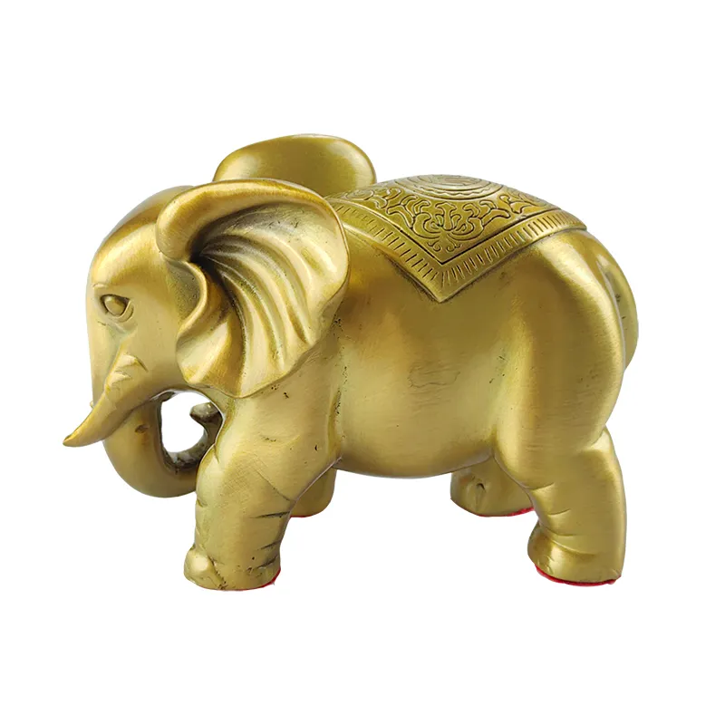 공장 사용자 정의 디자인 다른 크기 황동 코끼리 동상 구리 조각 금속 코끼리 장식품