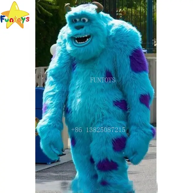 Funtoys CE Mostro Sully Costume Della Mascotte di Halloween Di Natale Di Compleanno Props Outfit Per Adulti