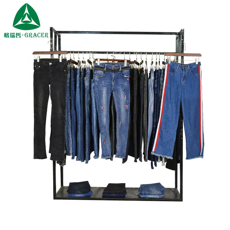 Sottile utilizzato jeans linea di abbigliamento vestiti usati polonia di seconda mano in balle
