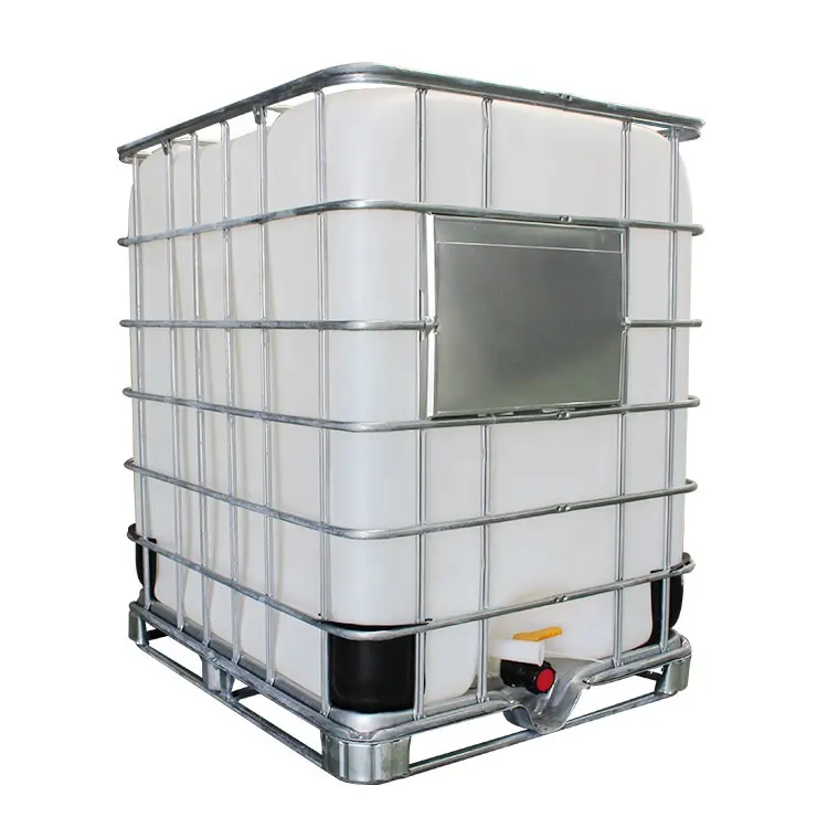 Ibc Ton Vat, Container Vat 1000L Grote Water Opslag Vierkante Chemische Plastic Vat Ibc Tank