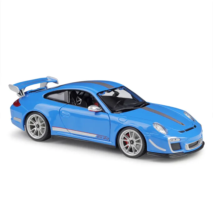 Bburago 1/18 4 Door Opening Diecast Model Car Truck 911 Gt3 Rs 4.0 Simulation Metal Model Cars Mini Gt Diecast