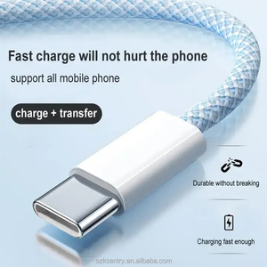 Eco-Friendly 60W Fast Data Charging <strong>USB</strong>-C to <strong>USB</strong>-C Cable Soft Silicone Nylon Jacket Compatible iPhone 15 <strong>Serial</strong> Mobile Phones - Product Image 6