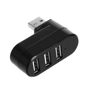 USB2.0 X 3พอร์ต USB ฮับหมุนได้90 °/180 ° ตัวแยกปรับได้สำหรับพีซีแล็ปท็อปเชื่อมต่อแฟลชไดรฟ์เมาส์คีย์บอร์ดเพิ่มเติม - Product Image 1