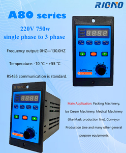 RIQNO 0.75KW Controlador de velocidad de motor monofásico a trifásico Inversor VFD Motor de CA Controlador de frecuencia variable 220V Voltaje nominal - Product Image 2