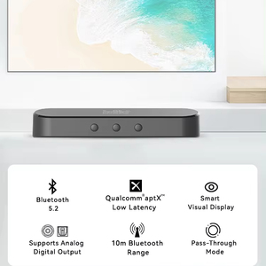 蓝牙5.2发射机电视与aptX低延迟音频适配器2耳机 (光学，AUX，RCA) - Product Image 2