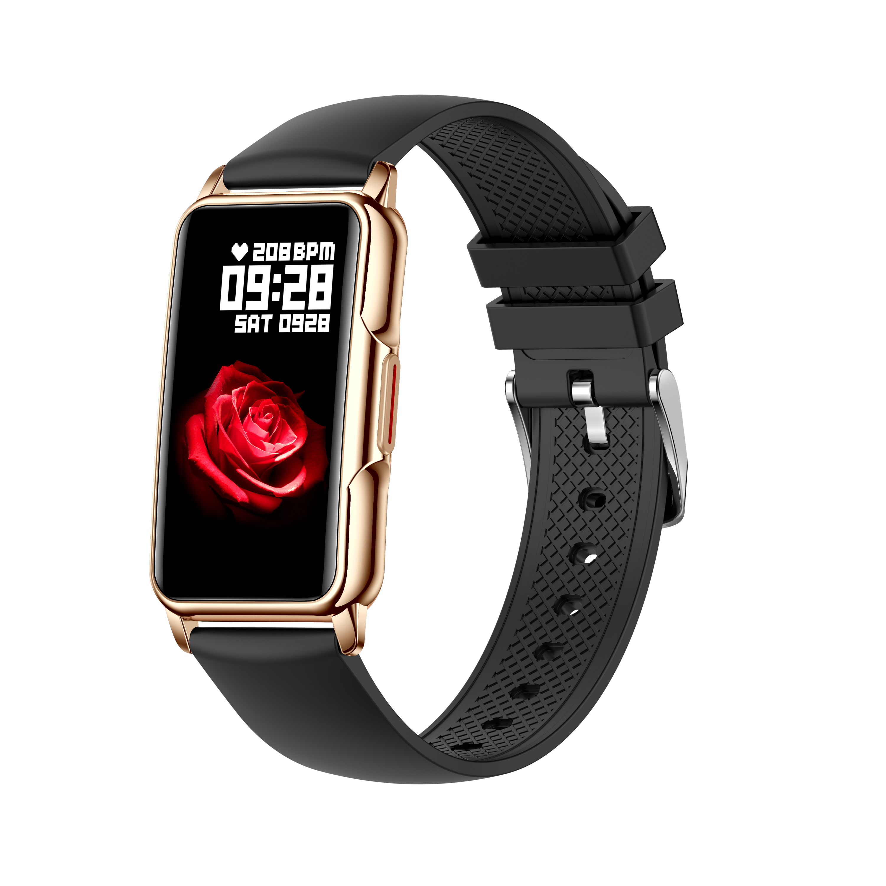 Gold-Black Silicone Strap