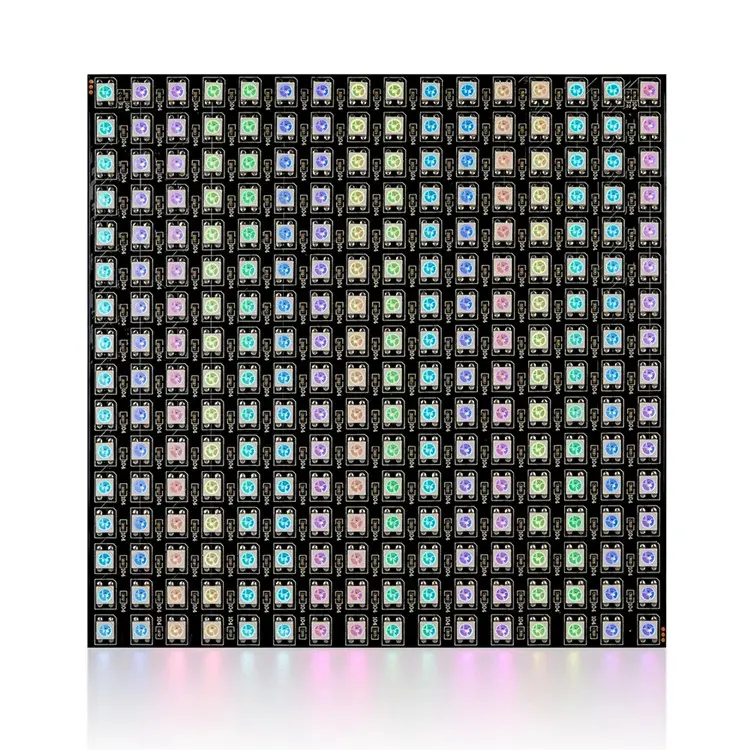 لوحة LED RGB مرنة مصفوفة WS2812B رقاقة LED RGB قابلة للعنونة 10 مم SMD3528 لوحة RGB داخلية بألوان كاملة وحدة LED 320x160 مم