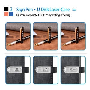Cuadernos personalizados, cargador inalámbrico, portátil con USB, Banco de energía multifunción de cuero, portátil inteligente con bolígrafo - Product Image 4
