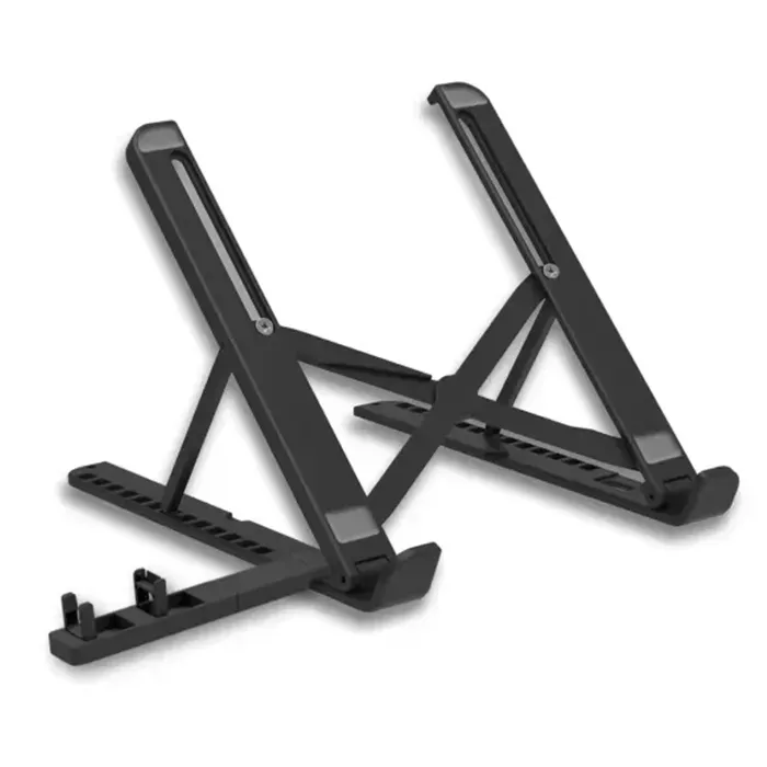 Qidian Plastic 2 en 1 Soporte plegable para computadora portátil Soporte de escritorio Soporte ajustable para computadora portátil con soporte para teléfono portátil