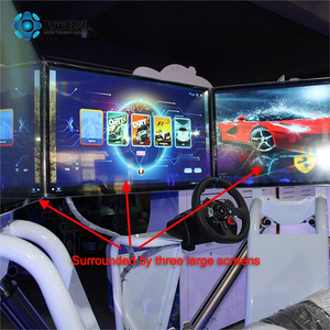 VR seis ejes tres Pantalla de carreras gran cuerpo sentido simulación pista coche simulación conducción arrastre carreras equipo de juegos - Product Image 3