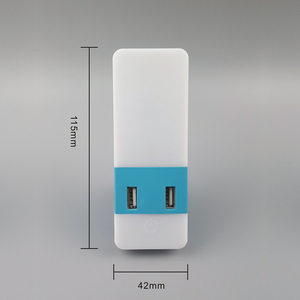 A90 LED Night <strong>Light</strong> Dual USB Wall Plate Touch <strong>Sensor</strong> Switch <strong>Function</strong> Plug Lamp Computer Mobile Power for Fast Charger 5V 2A - Product Image 5