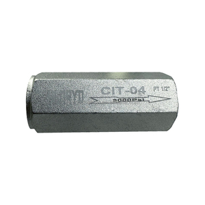 液压单向止回阀CIT系列阀提供1/4 2 CIT-03 3/8 3 1/2 4 CIT-04 3/4 6 CIT-06 1 1/2 CIT-08 - Product Image 1