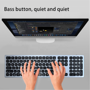 Ultra Slim Multi Media Aluminum Wireless <strong>Keyboard</strong> and Mouse Set for <strong>IOS</strong> Android Tablet PC Windows for IPad - Product Image 3