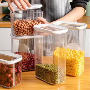 キッチン食品保存容器天窓の瓶新鮮容器長方形キッチン食品保存瓶と家庭用容器