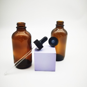 4oz 120ml hổ phách mỹ phẩm huyết thanh Boston tinh dầu thủy tinh nhỏ giọt chai - Product Image 4