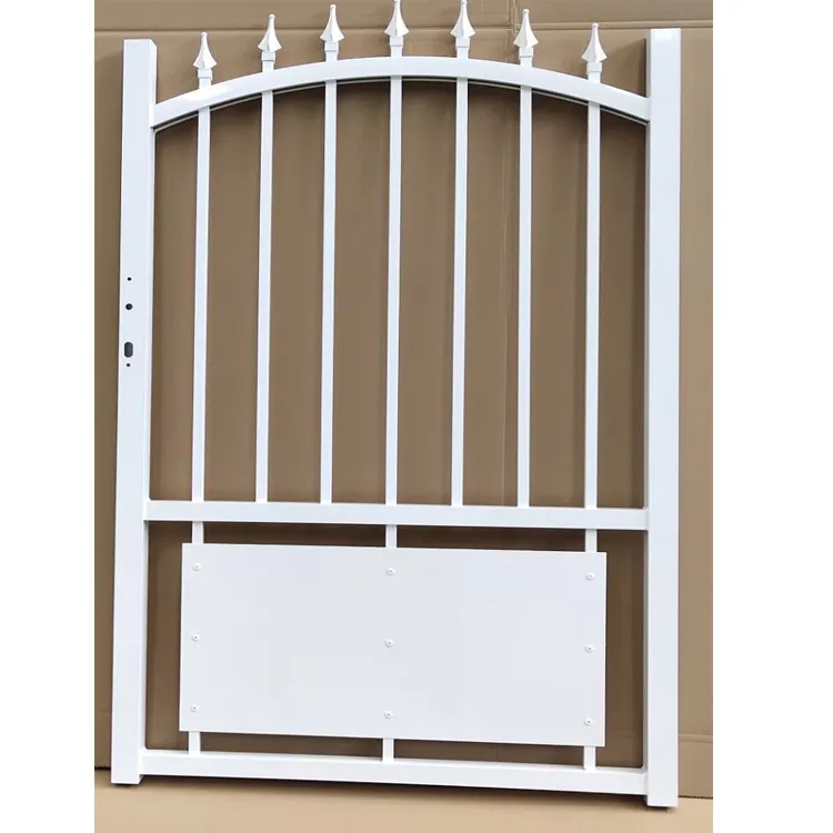 China factory solid modern main design aluminum profile door aluminum barrier fence gate walkway gate design for villa yard