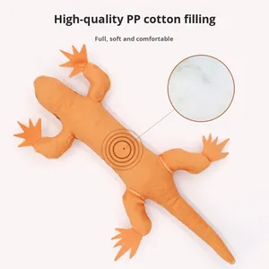 خشخشة نبات النعناع البري: لعبة قطة مقلدة مقلدة على شكل سحلية مقاومة للعض وصنع الصوت للحيوانات الأليفة المصنوعة من القطن - Product Image 4