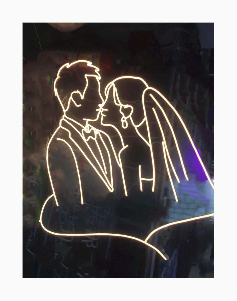 Sinal de luz de néon LED personalizável para casamentos, aniversários, bares, felizes personalizados de fábrica