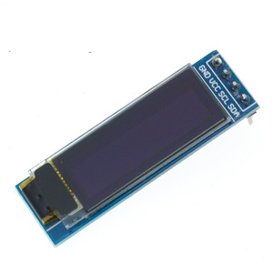 0,91-Zoll-OLED-LCD-Anzeigemodul 128x32 4-poliger SSD1306-Treiber IIC I2C-serieller Bildschirm DC 3,3 V ~ 5V für Arduino White/Blue E-Paper