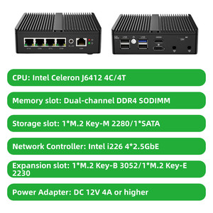 Fanless Network Appliances Inside <strong>Celeron</strong> J6412 4x2.5GbE Suitable for Firewall Router IoT Gateway Industrial G30S-J6412-4L - Product Image 2