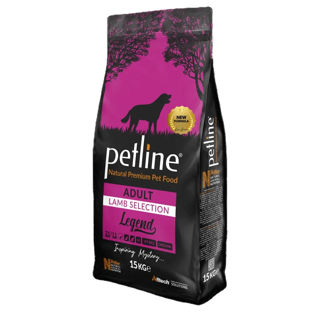 Meilleure vente, Petline naturel de qualité supérieure à faible teneur en Grain pour agneau adulte et riz pour chien 15 Kg vente en gros d'aliments pour animaux de compagnie