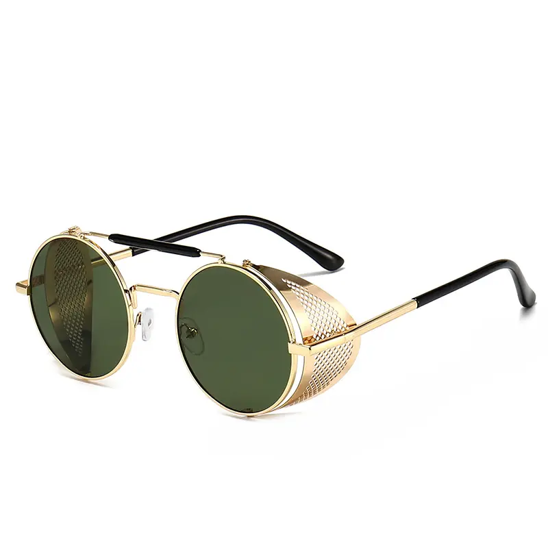 Модные горячие продажи высокое качество ретро солнцезащитные очки оптом унисекс в металлической оправе солнцезащитные очки
