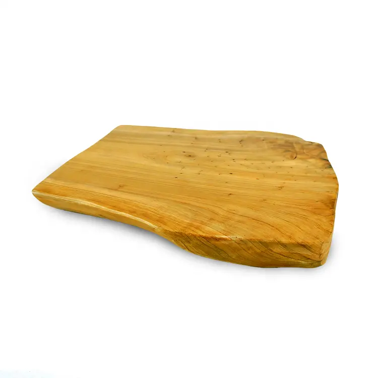 Planche à découper en bois racine de cèdre sculpté à la main forme naturelle bord vivant planche à découper en bois