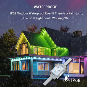 HRSYT LED nokta ışık Soffit ışıkları özelleştirilmiş APP akıllı kontrol konut ticari saçak ışıkları DC48V RGB/RGBW UCS2904 IP68 - Product Image 5