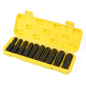 Fabrika doğrudan 1/2 inç CR-V derin Hex darbeli lokma seti 10 adet 10-24mm özelleştirilebilir depolama OEM sert çanta el kombinasyon aracı - Product Image 2