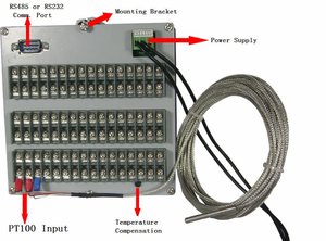 Pantalla táctil de 7 pulgadas, grabadora sin papel con entrada universal de 3-24 canales, salida analógica de 4-20ma, tipo k, pantalla a color, datos de temperatura - Product Image 6