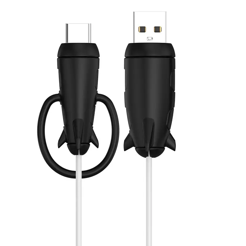 Silicone USB sạc cáp bảo vệ de xoắn ốc Cáp tay áo Bìa cargador Loại C để cho Iphone gốc Cáp tổ chức