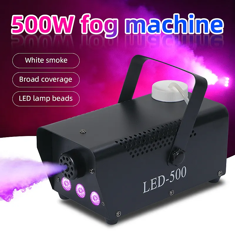 SHTX profesional Mini 500W máquina de niebla RGB 3 en 1 Fabricante de humo LED a todo color para escenario fiesta Bar boda 400W EQUIPO DE NEBULIZACIÓN