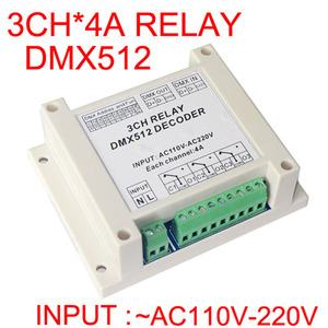 AC110-230V Dmx512 3P контроллер 3CH плата Dmx512 релейный переключатель декодер - Product Image 2